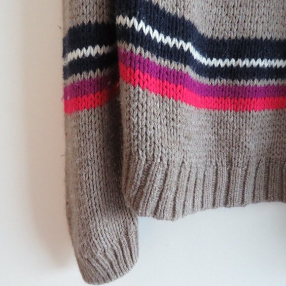 XIRENA Lander Striped Open Front Alpaca Blend Cardigan Bohemian Comfy - Size M - Picture 11 of 13